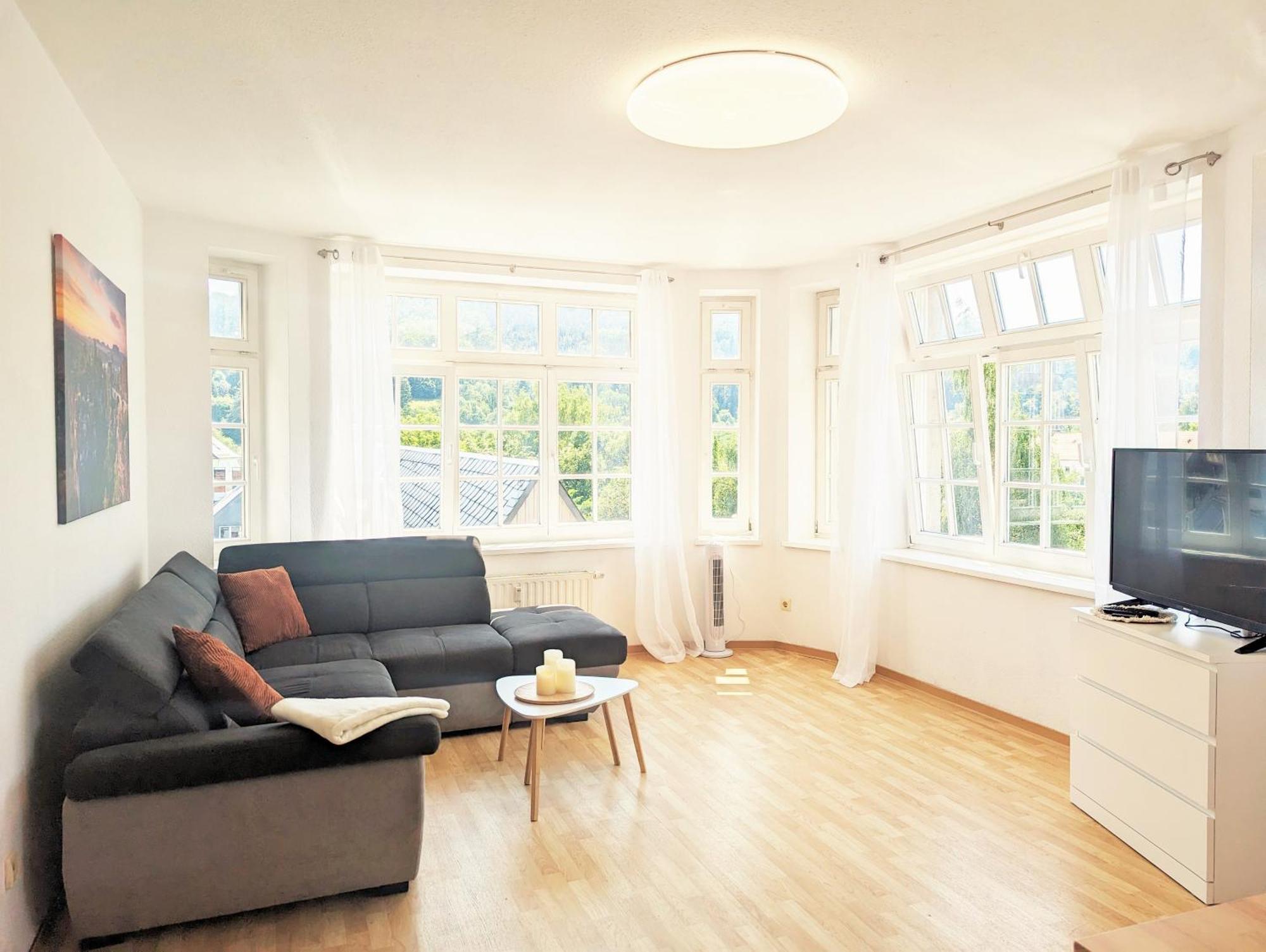 Hw3 - Urlaubsmagie - Helle, Grosse Wohnung Mit Pool Sebnitz Buitenkant foto